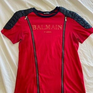 Balmain Red Top with Black Trim